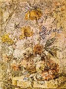 HUYSUM, Jan van Vase with Flowers sg Spain oil painting artist